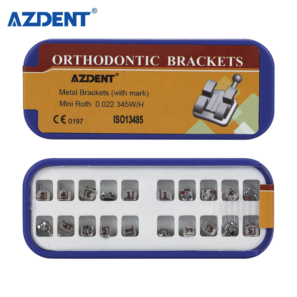 CE Approved Dental Metal Bondable Standard Roth/Mbt. 022 345hooks Orthodontic Brackets