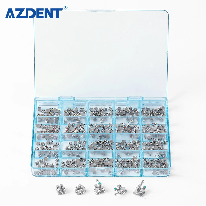 400PCS/Box Dental Orthodontic Brackets Dentist Monoblock Metal Brackets Mini Mbt/Roth 0.022" with 3-4-5 Hooks