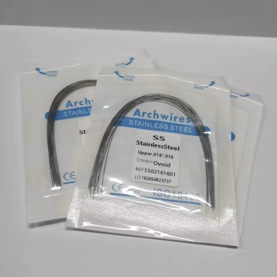 Archi ortodontici in acciaio inossidabile per materiale dentale