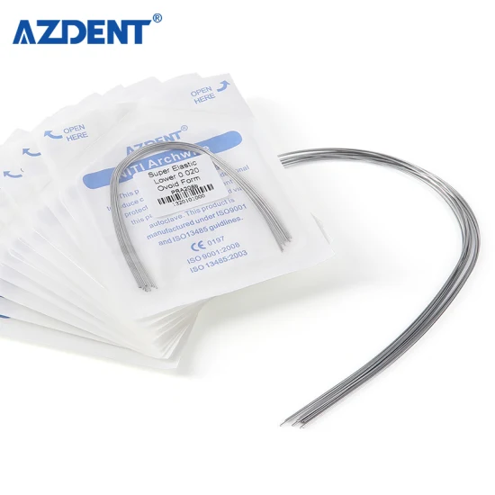 Forniture dentali Azdent Eccellente filo per arco ortodontico dentale Filo per arco Niti super elastico forma ovoidale 012 Superiore