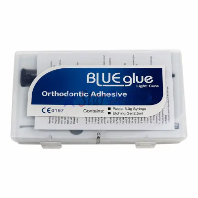 Sistema adesivo dentale ortodontico adesivo fotopolimerizzabile con colla blu