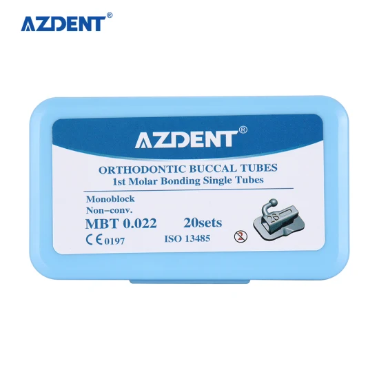 Azdent Ortodontico Dentale 1° Tubo Buccale Singolo Bondable Roth/Mbt 0,022 U/1 L/1