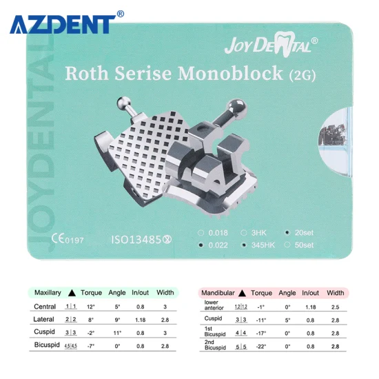 400 Pz/scatola Staffe Ortodontiche Dentali Dentista Monoblocco Staffe Metalliche Mini Mbt/Roth 0.022 